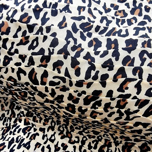 Leopard Print Silk Women's Blazer By Silk Land Loose Fit Size 2X - Picture 10 of 12